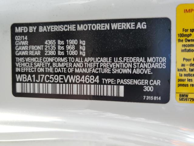 VIN WBA1J7C59EVW84684 2014 BMW 2 Series, M235I no.12