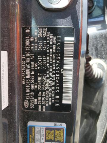 KIA SORENTO LX 2019 5XYPGDA57KG518521 Image 13
