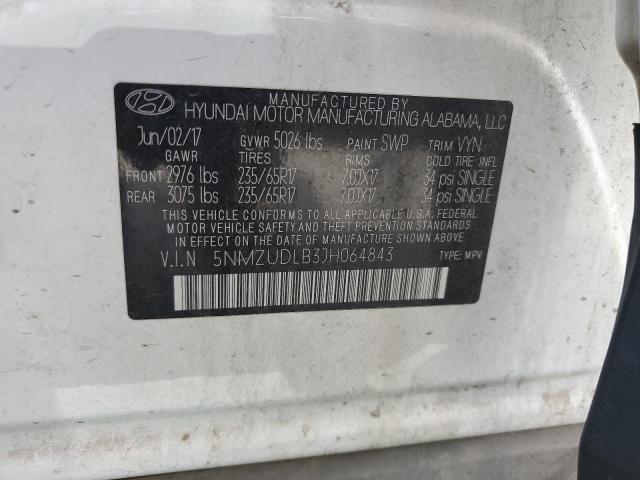 5NMZUDLB3JH064843 Hyundai SANTA FE SPORT