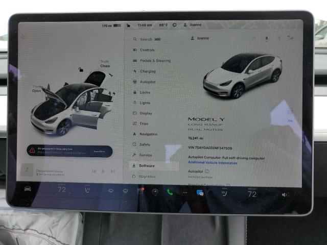 7SAYGAEE0NF347509 Tesla Model Y