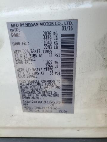 5N1AT2MT1GC816635 Nissan ROGUE S