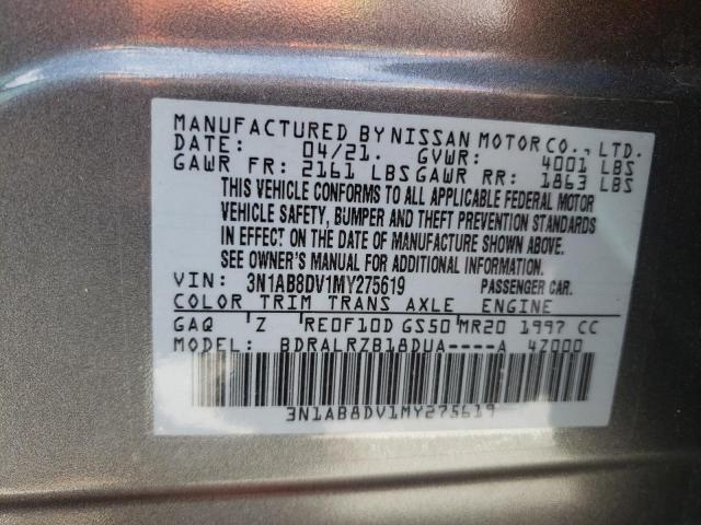 3N1AB8DV1MY275619 Nissan SENTRA SR