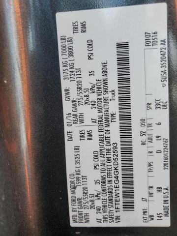 1FTEW1EG4GKD52593 Ford F150 Supercrew