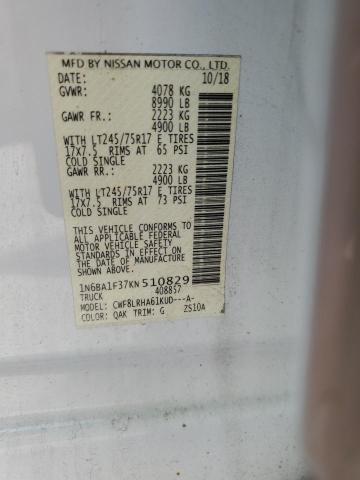 2019 Nissan Titan Xd S VIN: 1N6BA1F37KN510829 Lot: 57048683