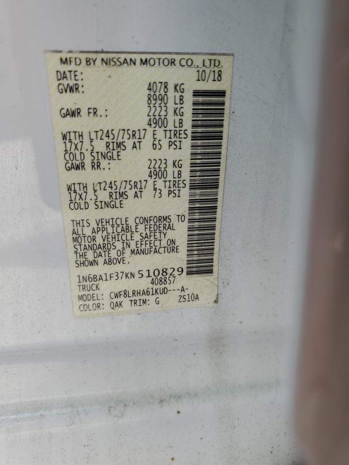 1N6BA1F37KN510829 2019 Nissan Titan Xd S