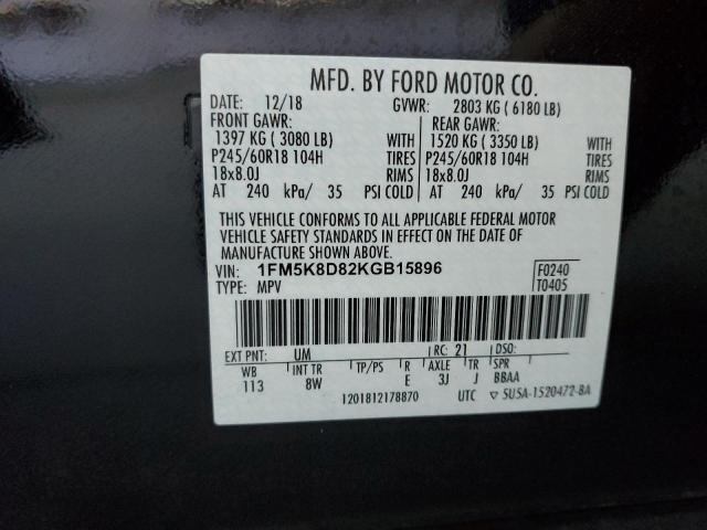 1FM5K8D82KGB15896 Ford EXPLORER XLT