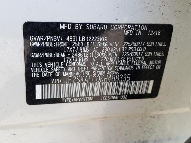 JF2SKAEC0KH488335 Subaru Forester Premium