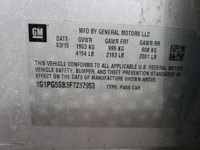 1G1PG5SB3F7237953 Chevrolet CRUZE LTZ