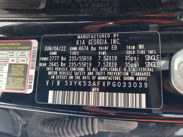 5XYK53AFXPG033039 KIA Sportage Sx Prestige