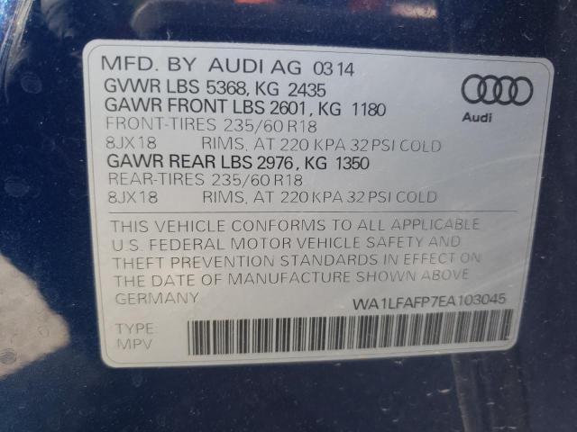 VIN WA1LFAFP7EA103045 2014 Audi Q5, Premium Plus no.14