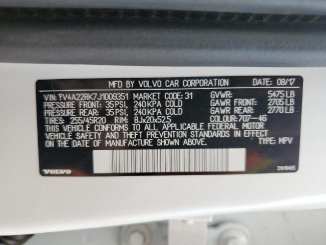 2018 VOLVO XC60 T6 MO - YV4A22RK7J1009351