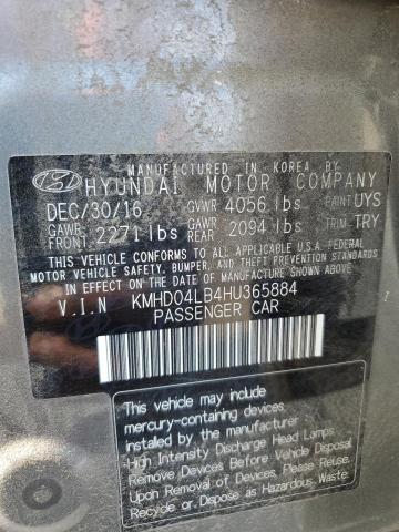 2017 HYUNDAI ELANTRA SP - KMHD04LB4HU365884