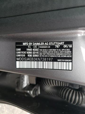 WDDSJ4EB3KN738197 Mercedes-Benz CLA 250
