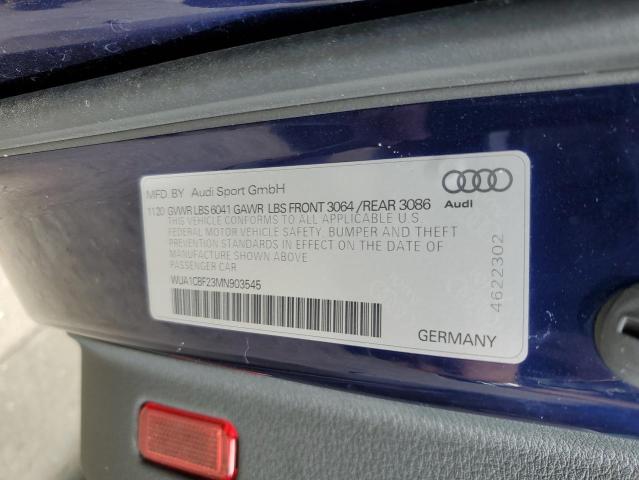 2021 AUDI RS6 WUA1CBF23MN903545