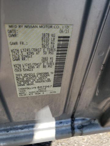 2015 NISSAN NV 1500 - 1N6BF0KL1FN807067