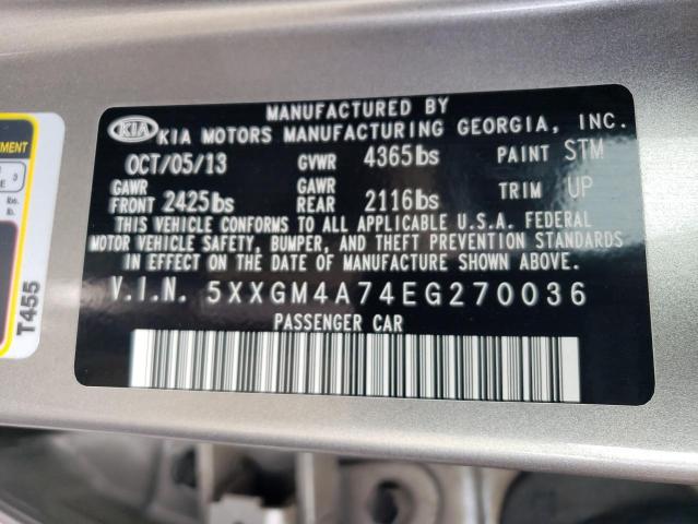 5XXGM4A74EG270036 KIA Optima Lx