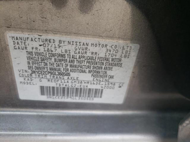 3N1CE2CP9GL350505 Nissan Versa Note S