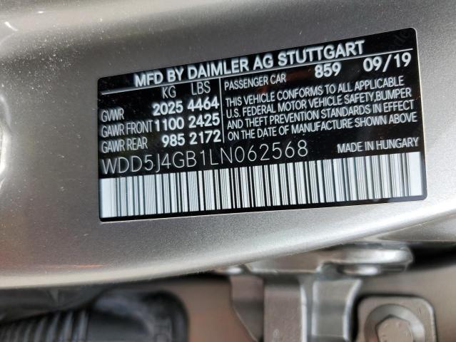 WDD5J4GB1LN062568 Mercedes-Benz CLA 250