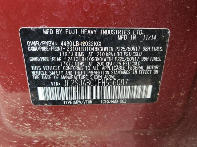 JF2SJABC1FH556087 Subaru Forester 2.5i