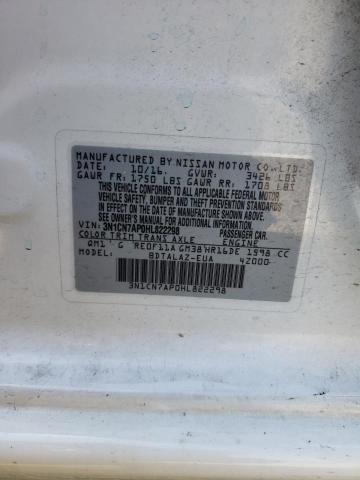 3N1CN7AP0HL822298 Nissan VERSA S