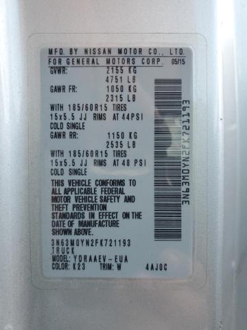 2015 CHEVROLET CITY EXPRE - 3N63M0YN2FK721193