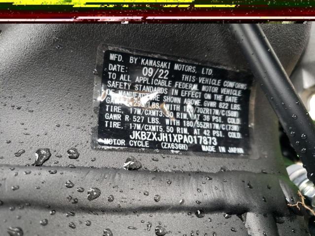 2023 KAWASAKI ZX636 K - JKBZXJH1XPA017873