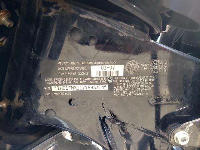 2007 HARLEY-DAVIDSON FLHTPI 1HD1FMM117Y693314
