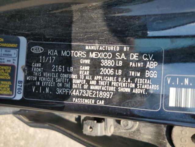 3KPFK4A73JE218997 KIA FORTE LX