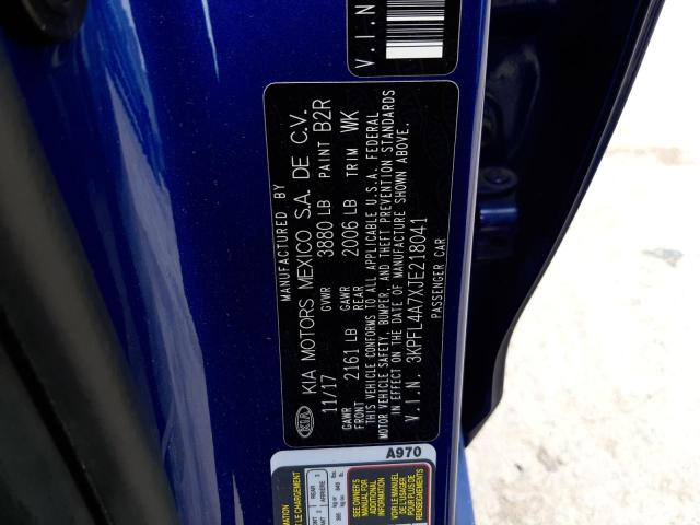 3KPFL4A7XJE218041 KIA FORTE LX