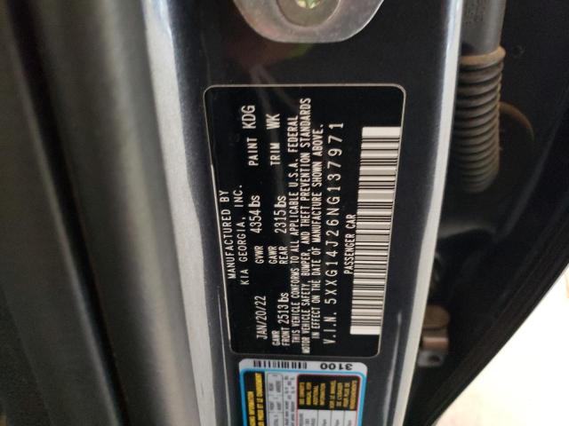5XXG14J26NG137971 KIA K5 LXS