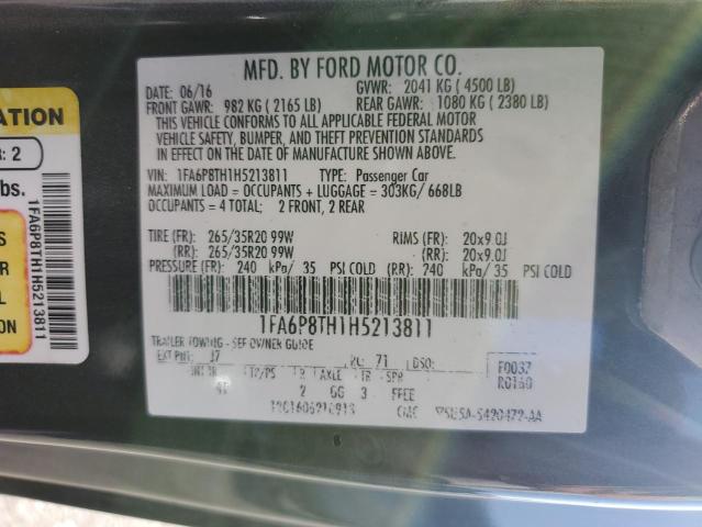 1FA6P8TH1H5213811 Ford MUSTANG