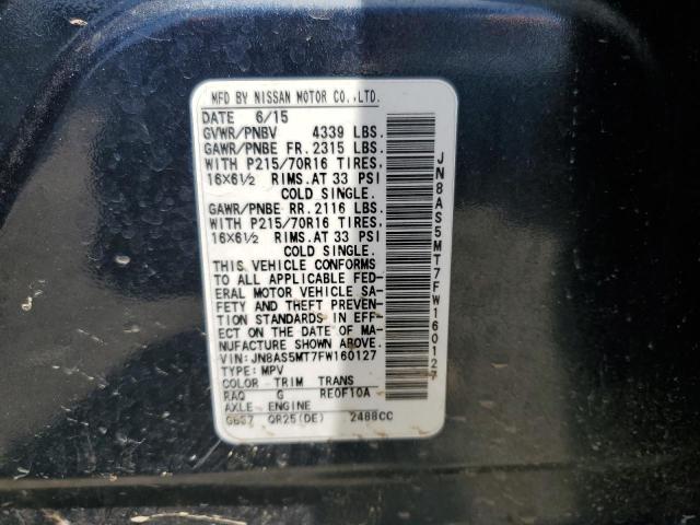 JN8AS5MT7FW160127 Nissan Rogue Select S