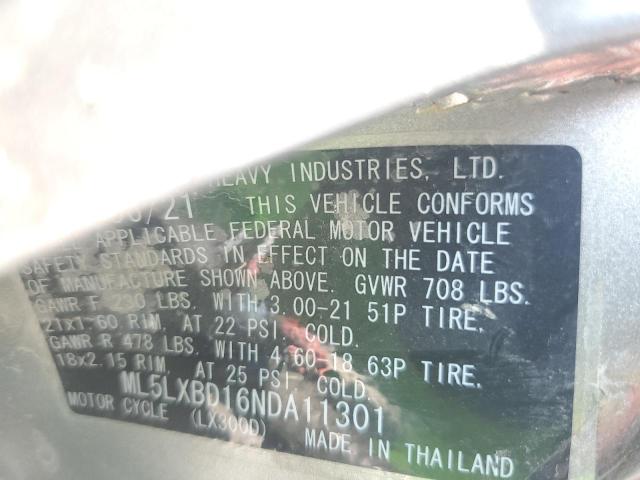 2022 KAWASAKI KLX300 D - ML5LXBD16NDA11301