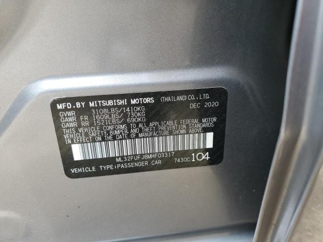 ML32FUFJ6MHF03317 Mitsubishi Mirage G4 Es