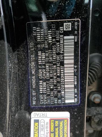 2019 HONDA CLARITY TO - JHMZC5F32KC004922