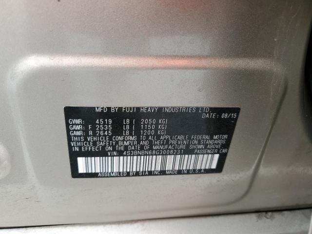 4S3BNBN68G3008231 Subaru Legacy 2.5i Limited
