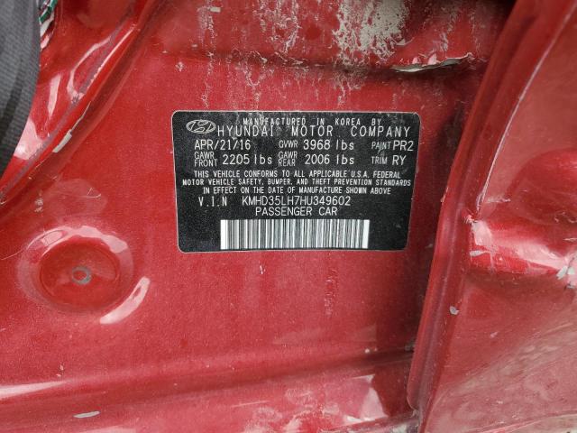 KMHD35LH7HU349602 Hyundai ELANTRA GT