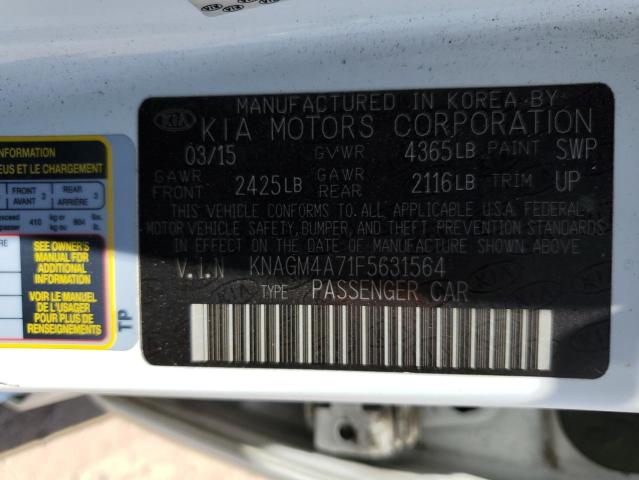 KNAGM4A71F5631564 KIA Optima Lx