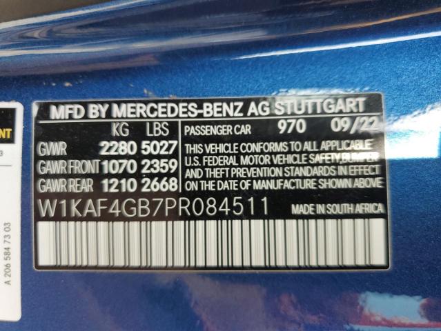 VIN W1KAF4GB7PR084511 2023 Mercedes-Benz C-Class, 300 no.12