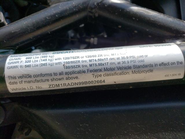 2009 DUCATI MONSTER 69 - ZDM1RADN99B002664