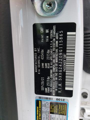 2022 KIA K5 LX - 5XXG24J20NG115865