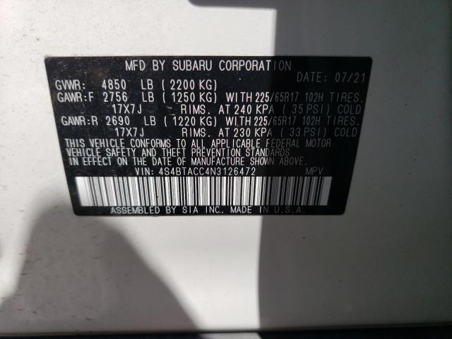 4S4BTACC4N3126472 Subaru Outback Premium