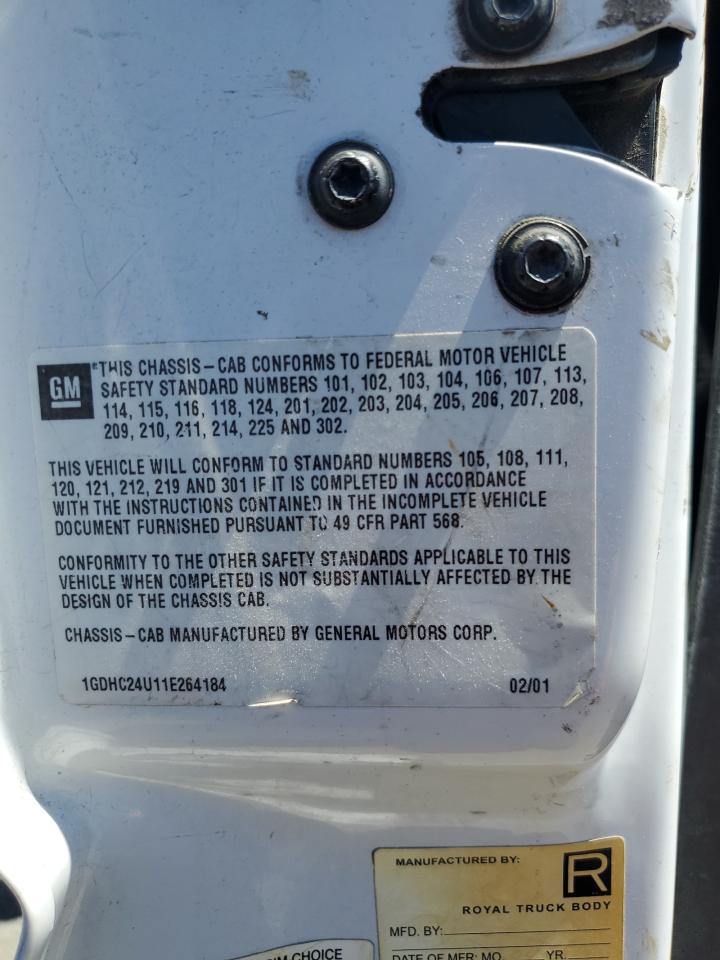 1GDHC24U11E264184 2001 GMC Sierra C2500 Heavy Duty