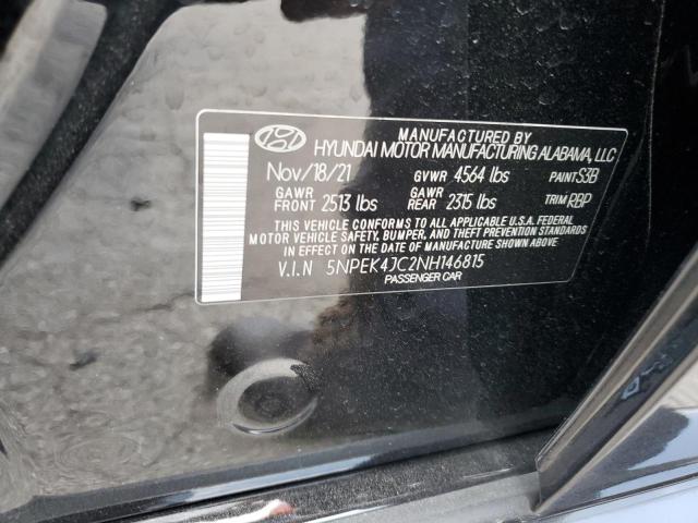 2022 HYUNDAI SONATA N L 5NPEK4JC2NH146815