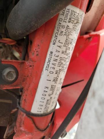 JYA3NVE01KA001851 Auction: COPART Lot: 57290773 Location: MD - BALTIMORE EAST JYA3NVE01KA001851 YAMAHA DIRT BIKE 1989 WHITE Photo 10