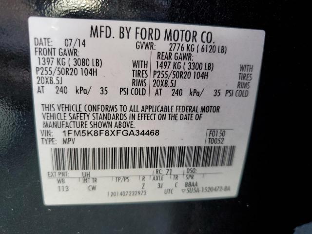 1FM5K8F8XFGA34468 Ford Explorer Limited