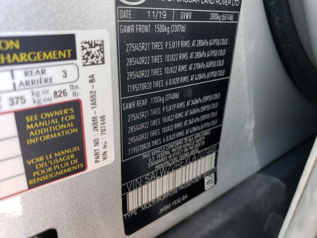 SALWZ2REXLA707446 Land Rover Range Rover Sport Svr