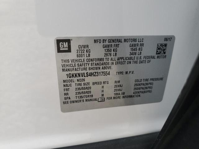 2017 GMC ACADIA ALL 1GKKNVLS4HZ317554