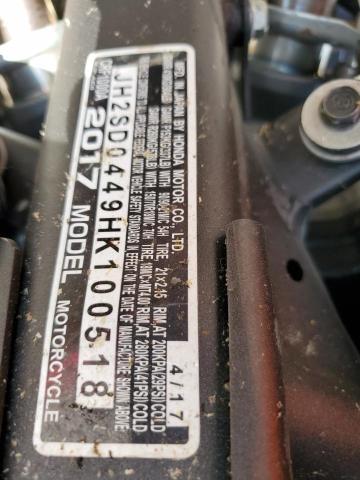 2017 HONDA CRF1000 JH2SD0449HK100518