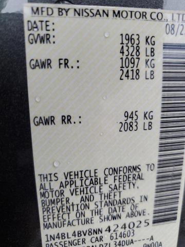 2022 NISSAN ALTIMA 4D 1N4BL4BV8NN424025